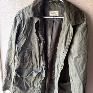 Universal Thread Olive Utility Jacket with corduroy collar